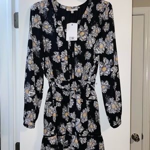 Floral Long sleeve mid length dress